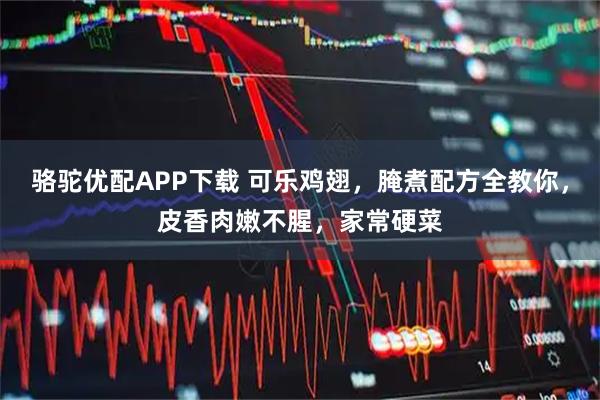 骆驼优配APP下载 可乐鸡翅，腌煮配方全教你，皮香肉嫩不腥，家常硬菜
